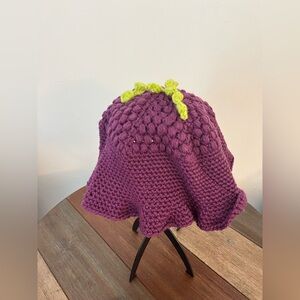 Handmade Crochet Grape Vine Adult Bucket Hat